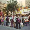 1972 - Gay Liberation Demonstration, City Square, Melbourne, photograph by Peter McEwan, 1 December 1972 - Source: Culture Victoria and Australian Lesbian and Gay Archives